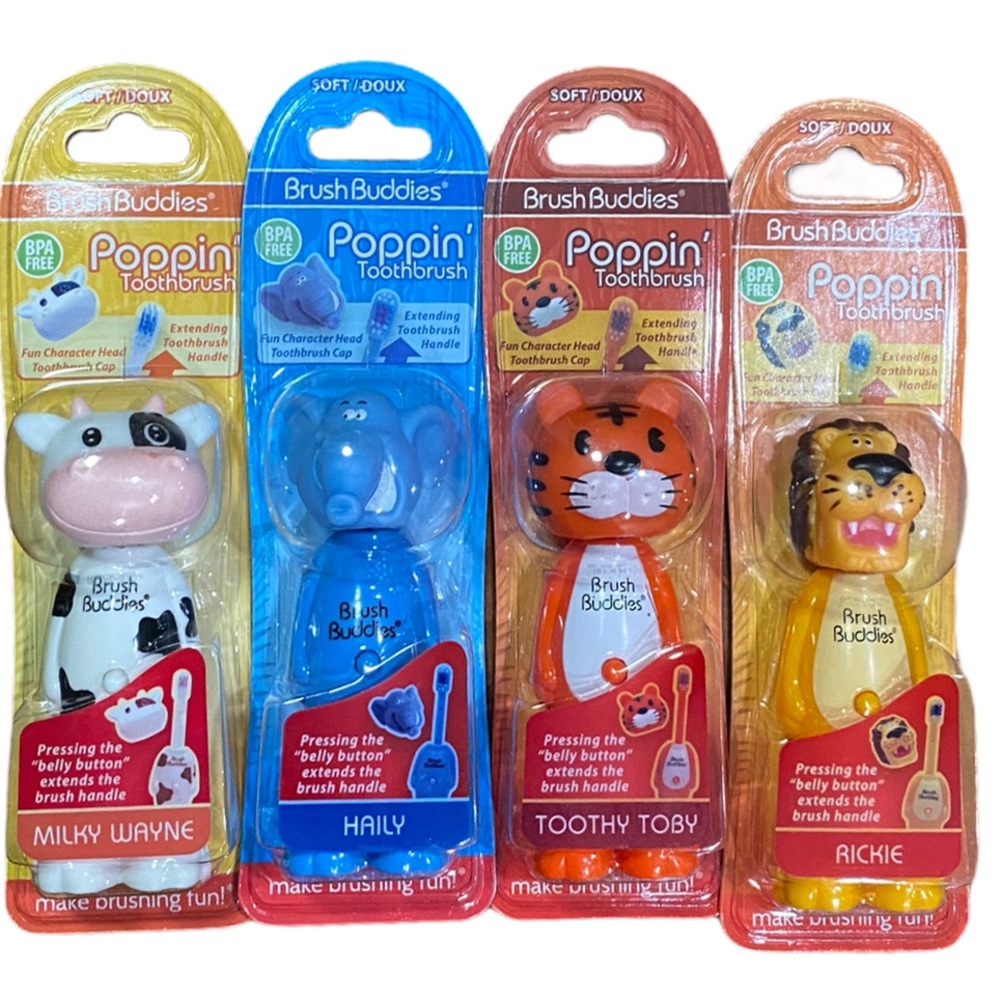 New - Brush Buddies Poppin’ Toothbrush Bundle